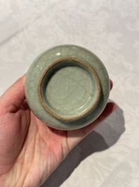 A Chinese Longquan celadon 'touhu' vase, Song/Yuan