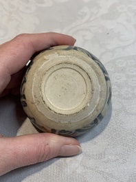 Five Chinese blue, white and monochrome jarlets and seven covered boxes, Yuan/Ming