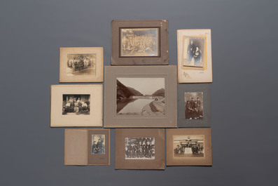 A collection of 18 Japanese military, academic and personal photographs, early 20th C.