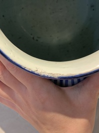 A large Chinese blue and white 'Three Friends of Winter' vase, Jiajing