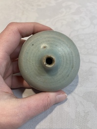 Five Chinese blue, white and monochrome jarlets and seven covered boxes, Yuan/Ming