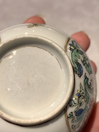 A fine Chinese famille rose 'rooster' cup and saucer, Yongzheng