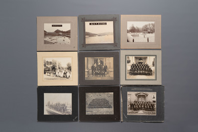 A collection of 18 Japanese military, academic and personal photographs, early 20th C.