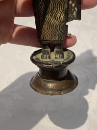 A Sinhalese copper alloy figure of Buddha Shakyamuni, Sri Lanka, late Kandyan period, 18th C.