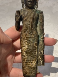 A Sinhalese copper alloy figure of Buddha Shakyamuni, Sri Lanka, late Kandyan period, 18th C.