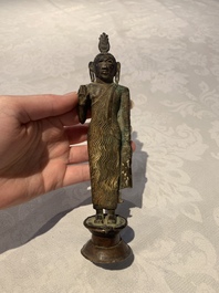 A Sinhalese copper alloy figure of Buddha Shakyamuni, Sri Lanka, late Kandyan period, 18th C.