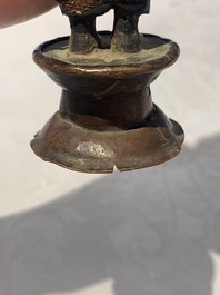 A Sinhalese copper alloy figure of Buddha Shakyamuni, Sri Lanka, late Kandyan period, 18th C.