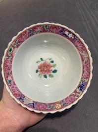 Six Chinese famille rose 'phoenix and peony' bowls and plates for the Straits or Peranakan market, Republic