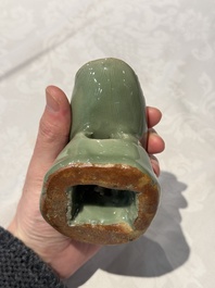 A Chinese Longquan celadon duck-form censer, Ming