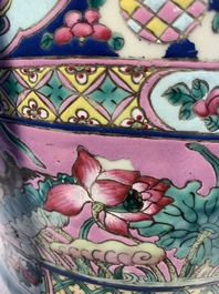 A pair of Chinese famille rose vases for the Straits or Peranakan market, 19th C.