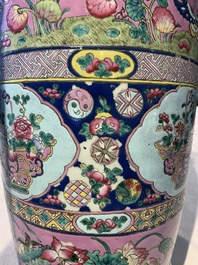 A pair of Chinese famille rose vases for the Straits or Peranakan market, 19th C.