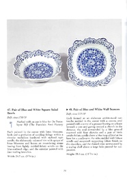 A pair of blue and white Dutch Delft wall sconces, 18th C.