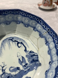 A collection of 20 Japanese Imari, blue and white wares, 18th C. and later