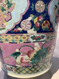 A pair of Chinese famille rose vases for the Straits or Peranakan market, 19th C.