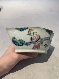 A collection of eight Chinese famille rose wares, 19th C.