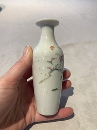 A collection of eight Chinese famille rose wares, 19th C.