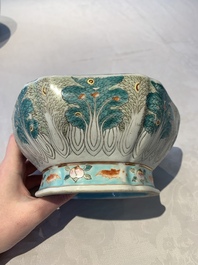 A collection of eight Chinese famille rose wares, 19th C.