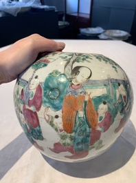 A collection of eight Chinese famille rose wares, 19th C.