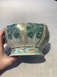 A collection of eight Chinese famille rose wares, 19th C.