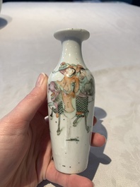 A collection of eight Chinese famille rose wares, 19th C.