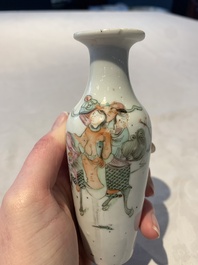A collection of eight Chinese famille rose wares, 19th C.