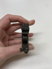Seven various Chinese metal and cloisonn&eacute; locks, Qing