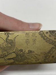 Seven various Chinese metal and cloisonn&eacute; locks, Qing