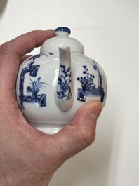 Four Chinese blue and white wares for the Vietnamese market, chơi ngọc 玩玉 and Jiaqing mark, 19th C.