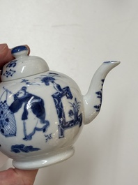 Four Chinese blue and white wares for the Vietnamese market, chơi ngọc 玩玉 and Jiaqing mark, 19th C.