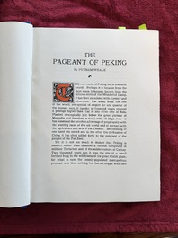 D. Mennie and P. Weale: 'The Pageant of Peking', Shanghai, dated Feb. 1922