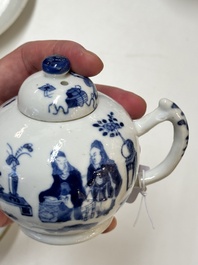 Four Chinese blue and white wares for the Vietnamese market, chơi ngọc 玩玉 and Jiaqing mark, 19th C.