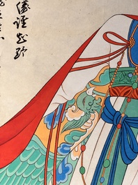 Follower of Zhang Daqian 張大千 (1898-1983): 'Beauty', ink and colour on paper