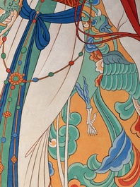 Follower of Zhang Daqian 張大千 (1898-1983): 'Beauty', ink and colour on paper