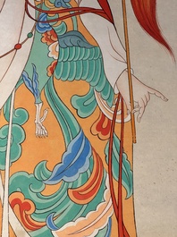 Follower of Zhang Daqian 張大千 (1898-1983): 'Beauty', ink and colour on paper