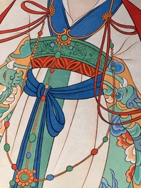 Follower of Zhang Daqian 張大千 (1898-1983): 'Beauty', ink and colour on paper