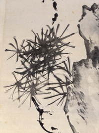 Rao Zongyi 饒宗頤 (1917-2018): 'Pine tree', ink on paper