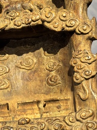 A Chinese huali wooden shrine, 17/18th C.
