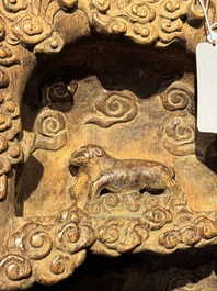 A Chinese huali wooden shrine, 17/18th C.