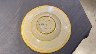 A large Italian maiolica 'Triumph of Galatea' dish, Fontana workshop, Urbino, ca. 1560-1570
