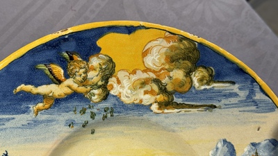 A large Italian maiolica 'Triumph of Galatea' dish, Fontana workshop, Urbino, ca. 1560-1570