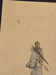 Pu Xinyu 溥心畬 (1896-1963): 'Album of Eight Immortals', ink and colour on paper