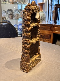 A Chinese huali wooden shrine, 17/18th C.
