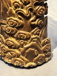 A Chinese huali wooden shrine, 17/18th C.