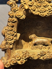 A Chinese huali wooden shrine, 17/18th C.