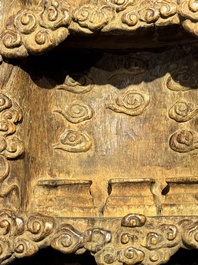 A Chinese huali wooden shrine, 17/18th C.