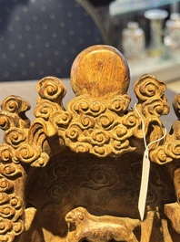 A Chinese huali wooden shrine, 17/18th C.