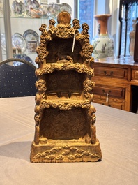 A Chinese huali wooden shrine, 17/18th C.