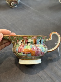 A Chinese Canton famille rose 38-piece tea service, 19th C.