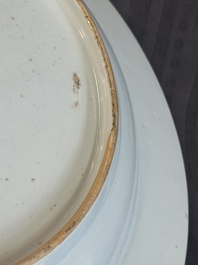 A Chinese famille rose 'quail' dish and a 'peacock' dish, Yongzheng