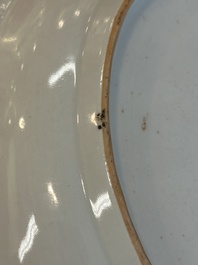 A Chinese famille rose 'quail' dish and a 'peacock' dish, Yongzheng